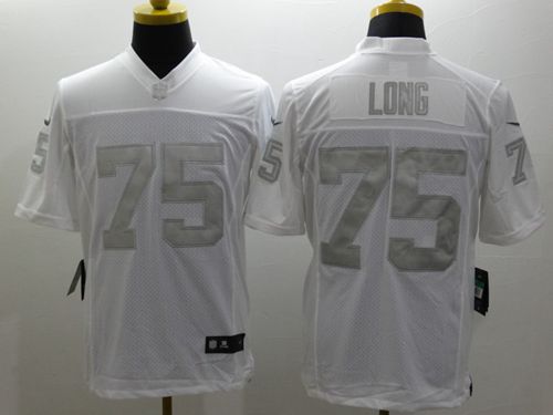 Nike Oakland Raiders No.75 Howie Long Grey Embroidered Elite Drift Fashion  Jersey